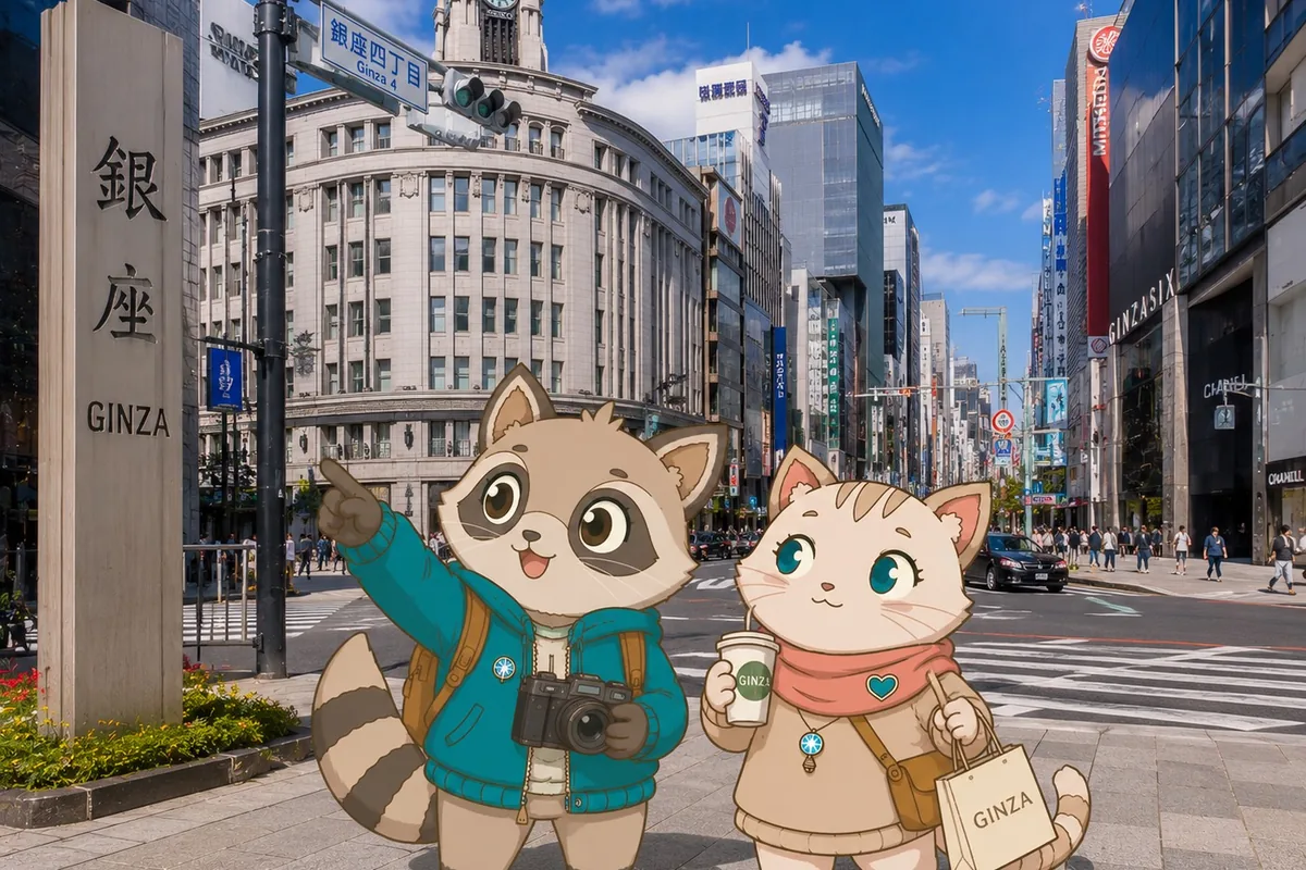 Mochi and Tabi in Ginza